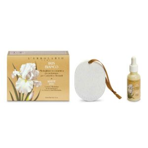 IRIS BIANCO MEDAGLIONE IN CERAMICA DA PROFUMARE PER CASSETTI E ARMADI