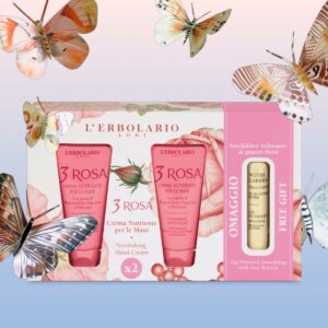 CREMA MANI 3 ROSA E NUTRILABBRA IN OMAGGIO